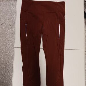 Athleta Rainier Reflective Tight Leggings Brown